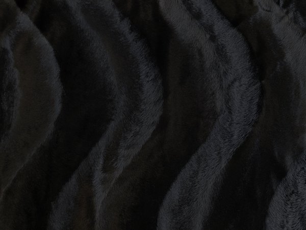 Black wavy velboa fabric