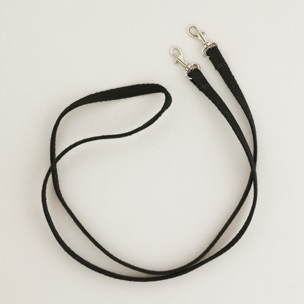 Black Cotton Reins with Silver Color Clasps